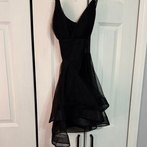 Blondie Nites Black Layered Mini Dress